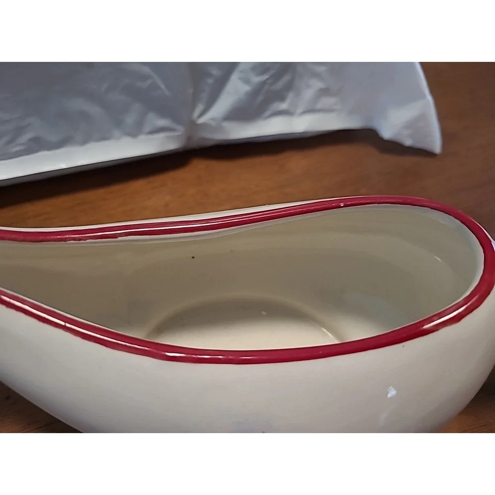 Vintage Royal Seasons Snowmen Stoneware Pattern GRAVY BOAT & PLATE Set‎